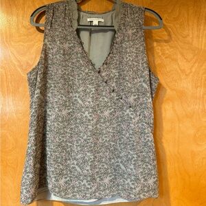 Sleeveless silky blouse